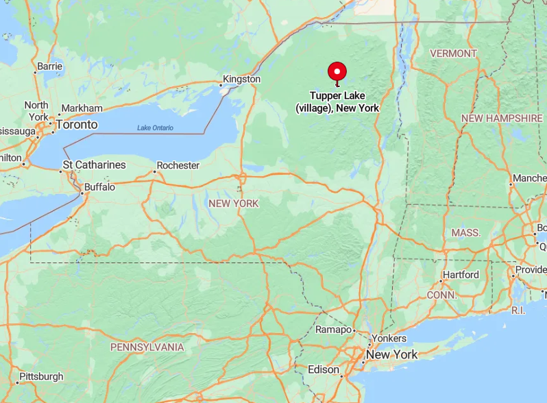 Map Tupper Lake